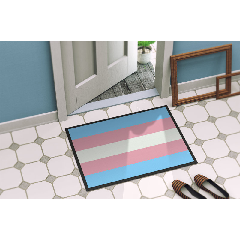 Tapis de porte USA Gay Pride, l 24 po x L 36 po, Fierté transgenre