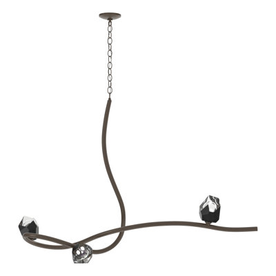 Glacier 3 - Light Unique/Statement Modern Linear Chandelier