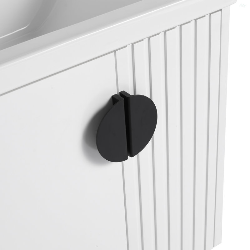 Meuble-lavabo 24 po avec lavabo, pour petite salle de bain, meuble-lavabo avec porte à fermeture en douceur, 24", Blanc
