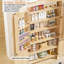 Armoire de cuisine cintrée de 71 pouces, armoire de rangement cintrée haute avec portes, étagères intérieures fixes et étagères de porte réglables-1542491227