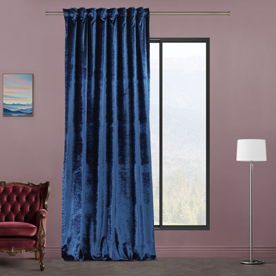 Extra Long & Extra Wide Shiny Velvet Curtain Panel (customized)