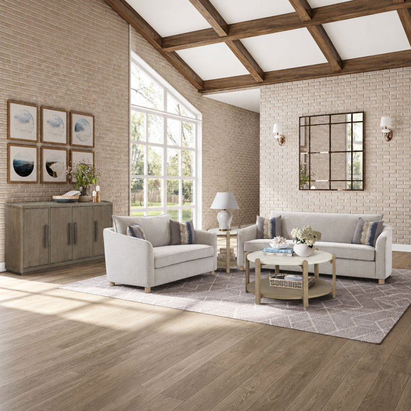 Marielle Stone Top End Table - Toffee