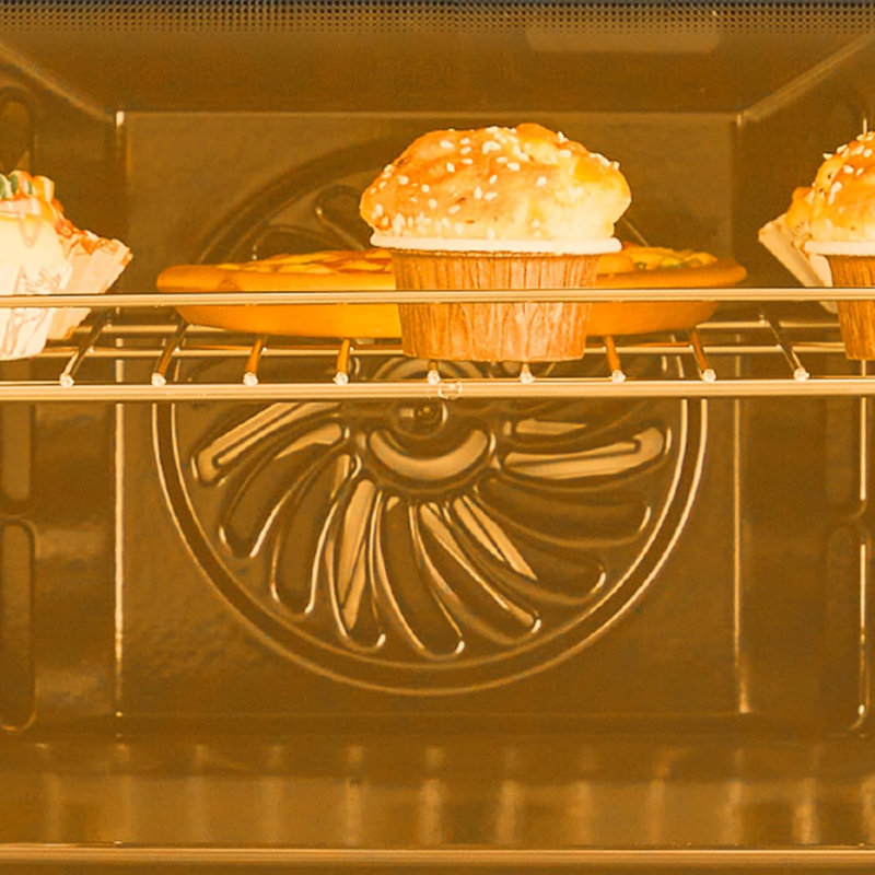 Four mural simple de 24 po, fours électriques encastrés avec affichage numérique à DEL et programmes de cuisson automatiques, grand four électrique de 2,5 pi cu 3000 W pour la cuisine