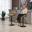 Ensemble de 2 tabourets de bar modernes pivotants avec repose-pieds réglables pour la cuisine et la salle à manger-116565910