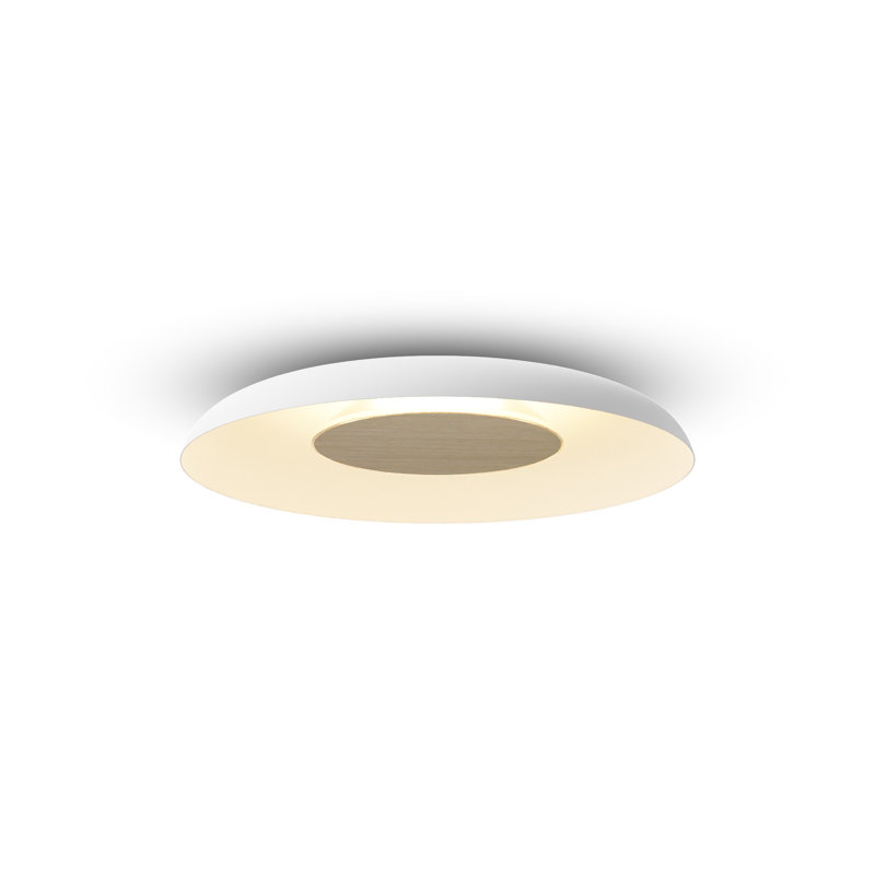 Ramen LED Flush Mounted Sconce, 3.5" H x 24" W x 24" D, White Oak/Matte White
