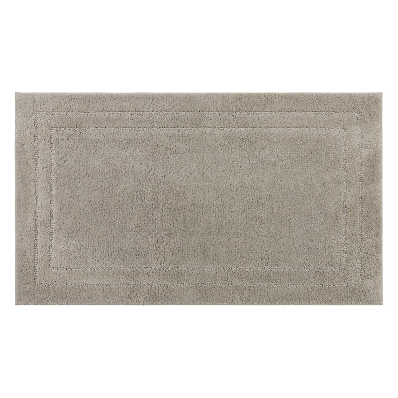 Diplomat Solid Polyester Machine Washable Knitted Bath Mat, Flint, 24" W x 40" L