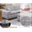 Upholstered Chenille Modular U-sectional Sofa With Two Oversized Ottomans-1163082819