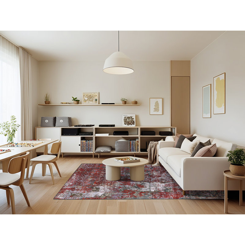 Otteridge Abstract Indoor Rug, Rectangle 7' x 9'