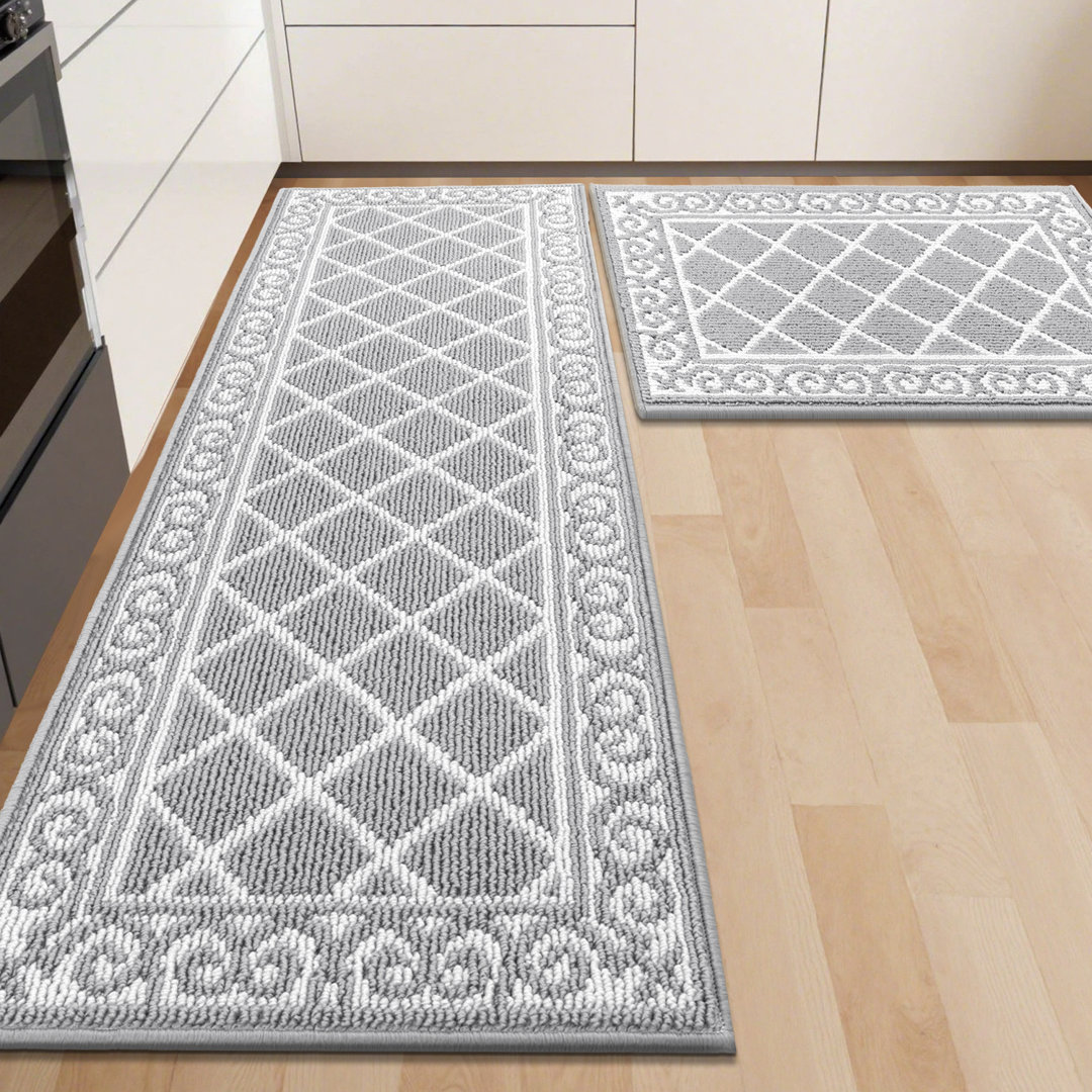 Betio Non-Skid Washable Kitchen Mat Lark Manor™ 