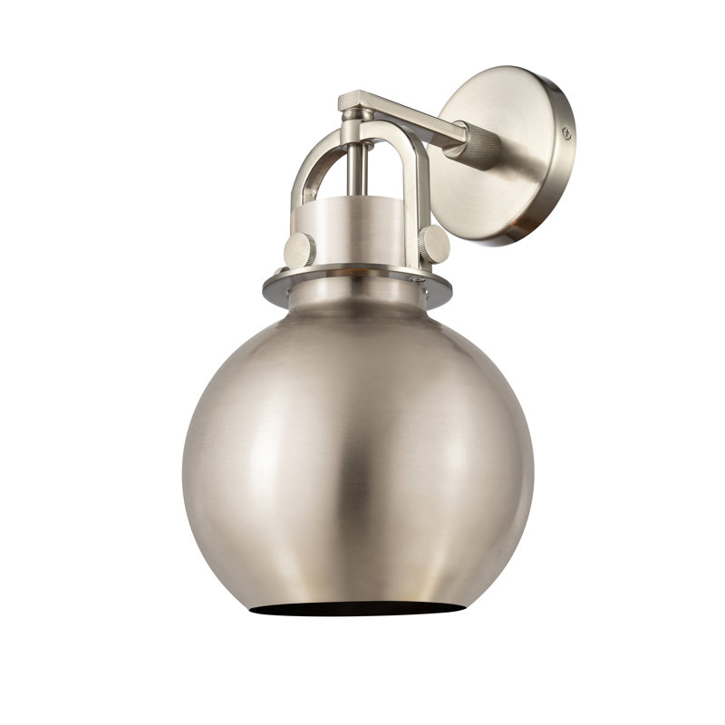 Aunson Armed Sconce, Satin Nickel