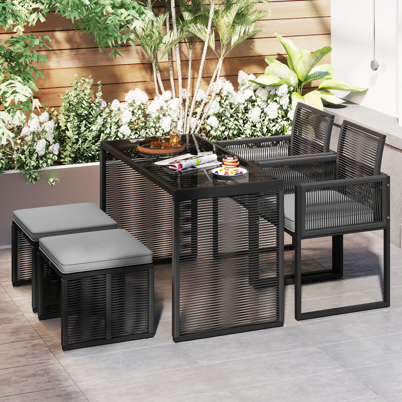 4 - Person Patio Dining Set with Rectangular Table