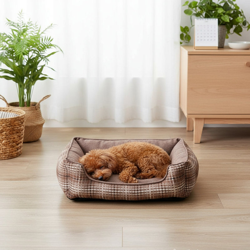 Pet Bed, 13cm H x 50cm W x 40cm D, Coffee