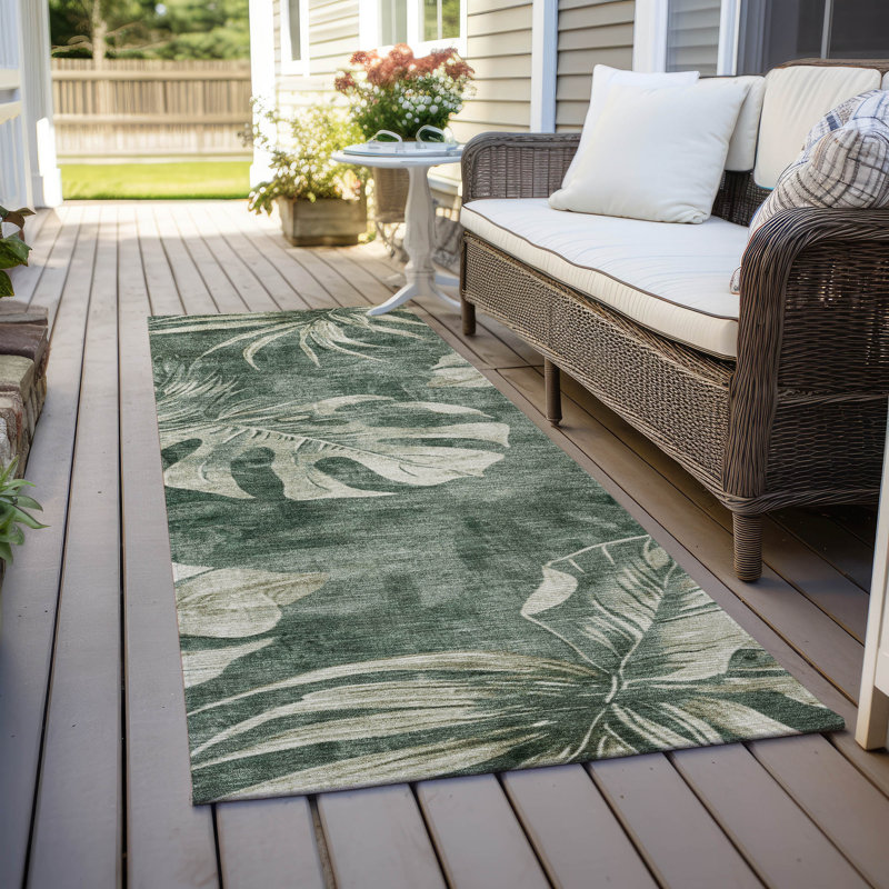 Tapis intérieur / extérieur lavable à la machine Xhevrie, Tapis de couloir 2 pi 3 po x 7 pi 6 po