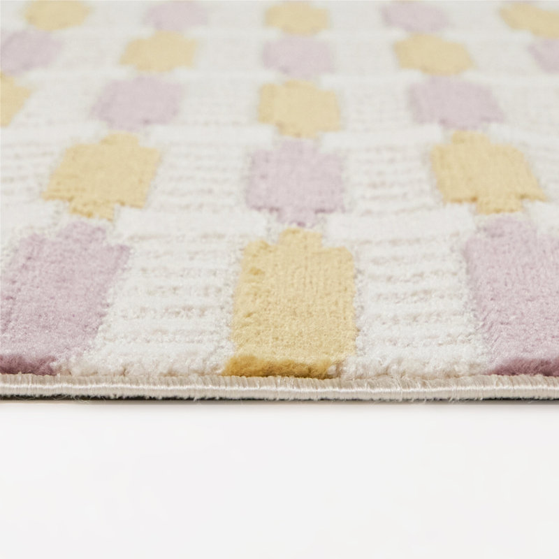 Tapis orange / lilas gasparo Gasparo, 7 pi 10 po x 10 pi