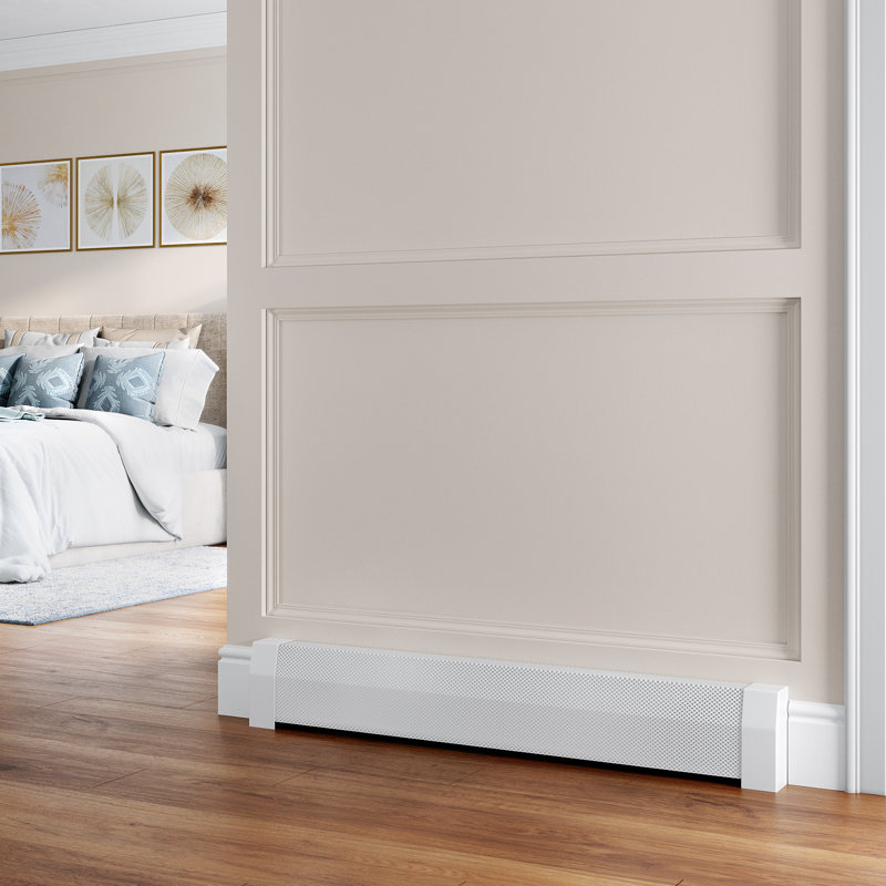 White Steel Slip-On Baseboard Heater Cover End Cap