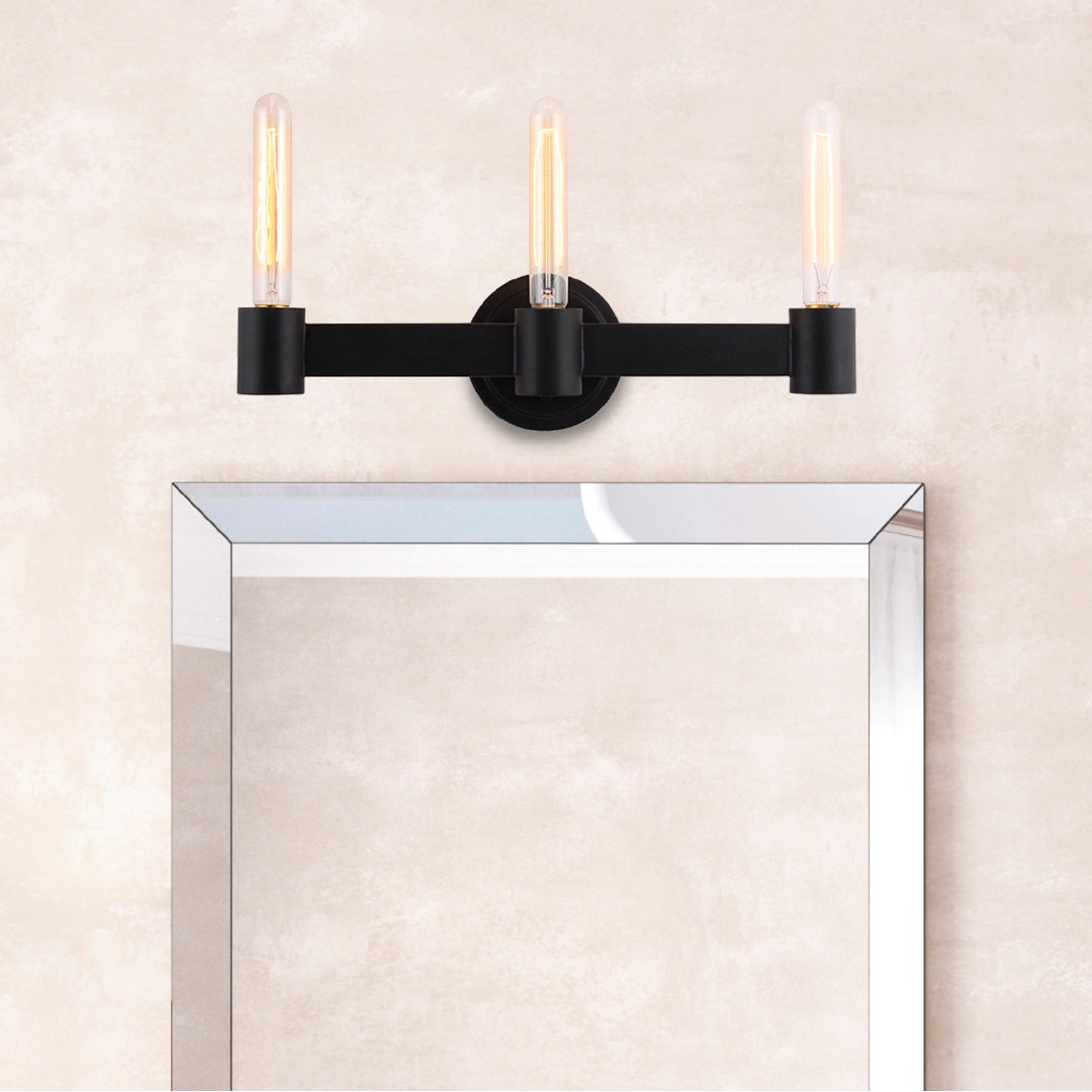 Ryma 3-Light Dimmable Matte Black Vanity light Corrigan Studio®