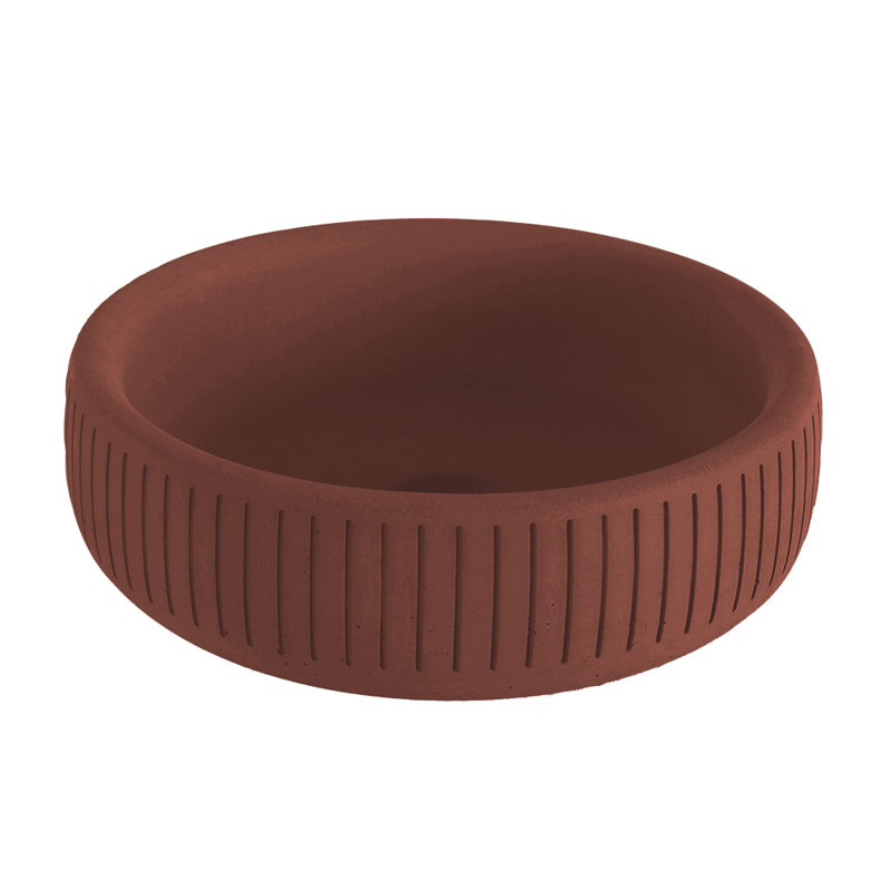 Newterra 17.88'' L Bathroom Sink, Terracotta