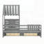 Charmant lit simple en bois avec rangement et sécurité pour les enfants-475452057