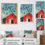 Swallows Birds Over The Red Barn II - Art mural oiseau-2143578051-2143578047-2143578040