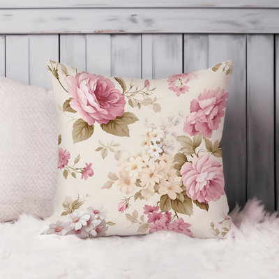 Floral Flowers Symphony XII Throw Pillow Cover