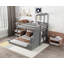 Lit superposé simple en bois massif avec tablettes 3 tiroirs Hainesburg par Harper Orchard-1415837110