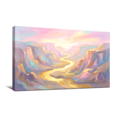 «Abstract Pastel Canyon Sunset», reproduction d'art