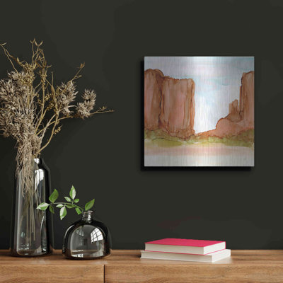 «Desertscape VI» par Chris Paschke, art mural en métal, 36 po x 36 po