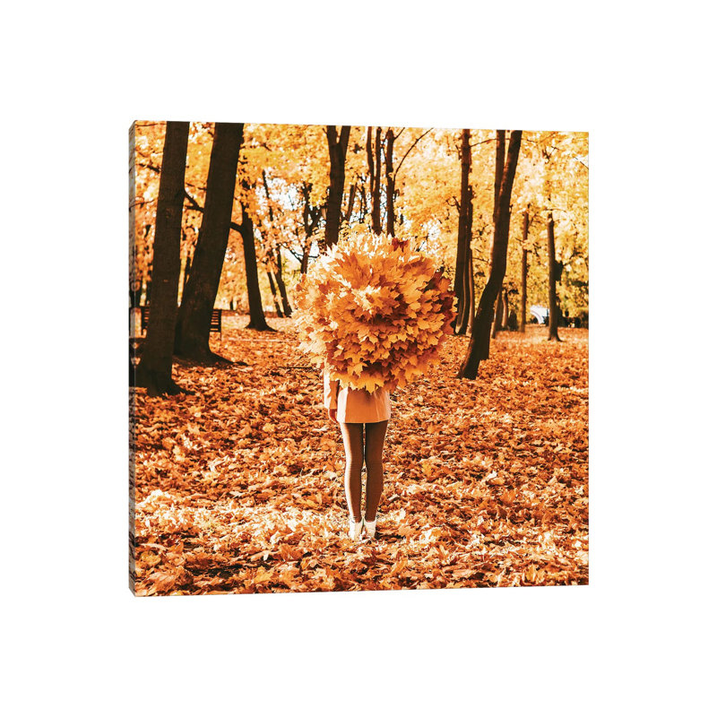 Reproduction d’automne par Hobopeeba-impression, H 26 po x l 26 po x P 1,5 po, Pas de tapis, Toile tendue