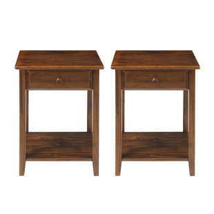 14.13'' W Solid Wood Nightstand (Set of 2)