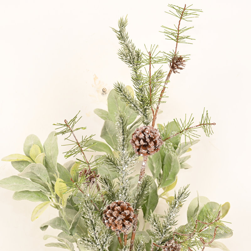 Arrangement floral de baies de cèdre artificiel 36 po 36 po pour jardin d'hiver