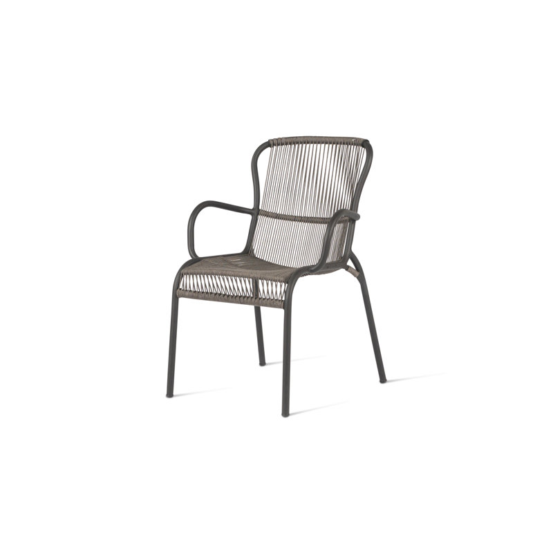 Loop Outdoor Dining Armchair, Gray