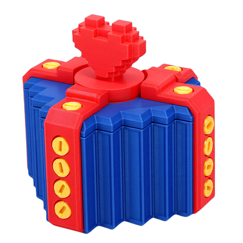 Boîte-cadeau ennuyeuse avec vis PLA imprimé en 3D, contenant hilarant pour la Saint-Valentin