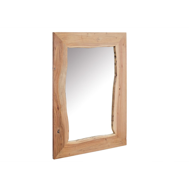 Wood Wall Mirror, Ecru