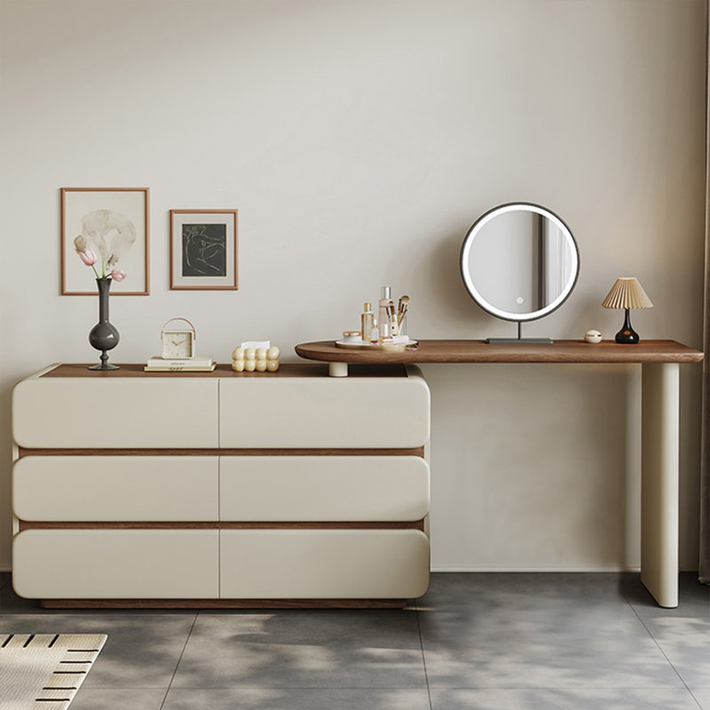 Makeup Vanity with Light mirror,6 drawers