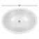19" Oval Copper Drop-in Bathroom Sink with Decorative Edging