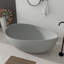 Baignoire de trempage autoportante en résine de 63 po avec trop-plein et bonde escamotable 63 po-137263158