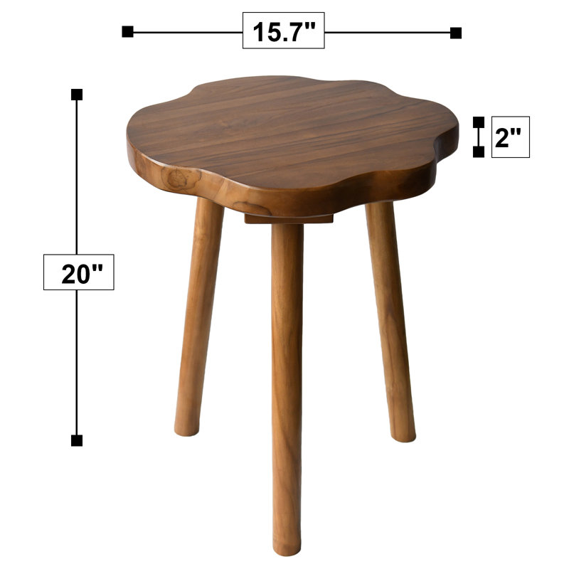 Table de bout en teck naturel