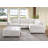 Modular Leather Sectional with Ottoman, Large 5 Seats Tufted Cushion-1471432781