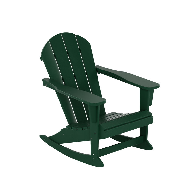 Chaise Adirondack berçante en PEHD Laguna, Vert foncé