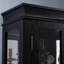 Armoire à vin lumineuse en verre avec conception à six niveaux, cloison mobile, charnière pour et tablettes de rangement de collection, charnières, éclairage ambiant
