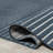 Fincham High-Low Minimalist Scandi Striped Navy/ivory Indoor/Outdoor Rug-1251859825