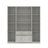 71'' H X 63'' W 2-Drawer Bookcase With Frosted Glass Doors