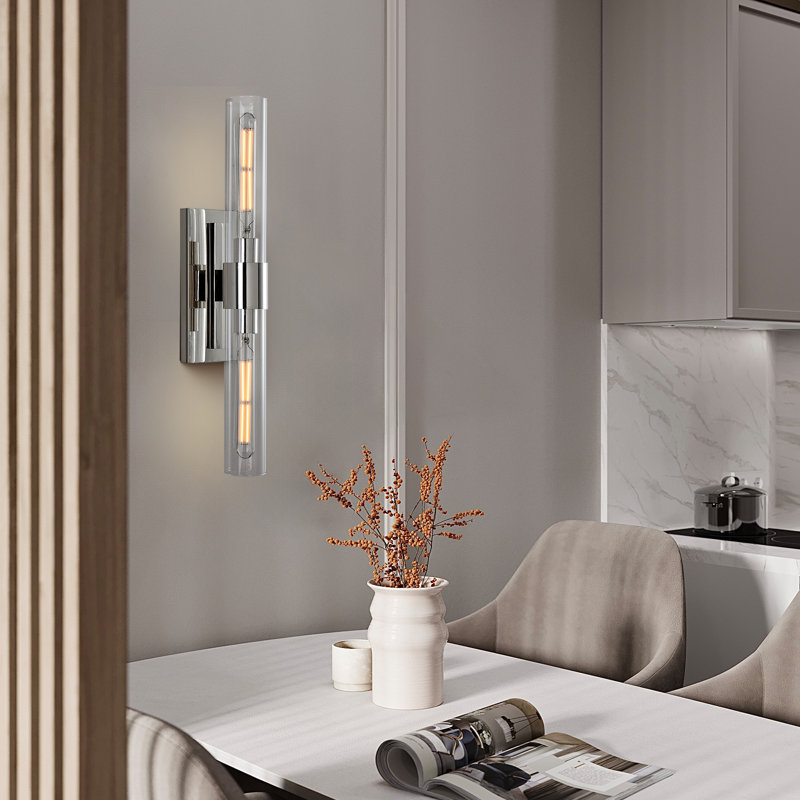 Applique murale en verre, Nickel