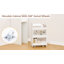 Armoire de salle de bain autoportante 70,9 "avec tablettes ouvertes, tiroir central et armoire coulissante