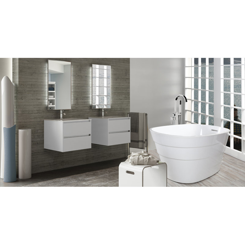 La Scala 58.25'' L Freestanding Soaking Bathtub