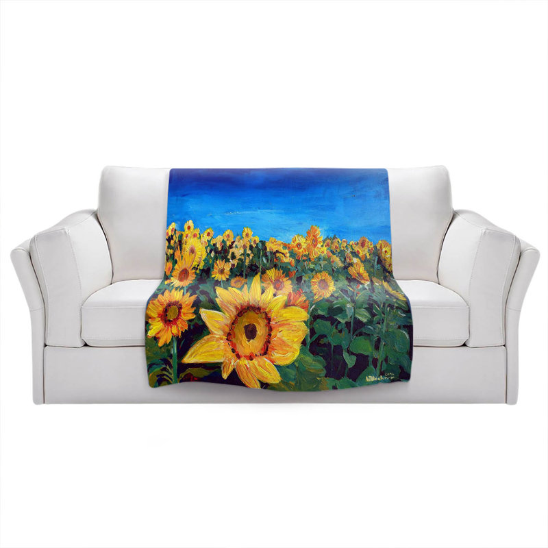  Couverture tournesol, 51 po x 60 po