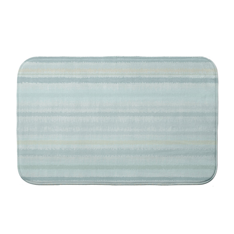 Tapis pour salle de bain Doherty, l 24 po x L 36 po, Aigue-marine