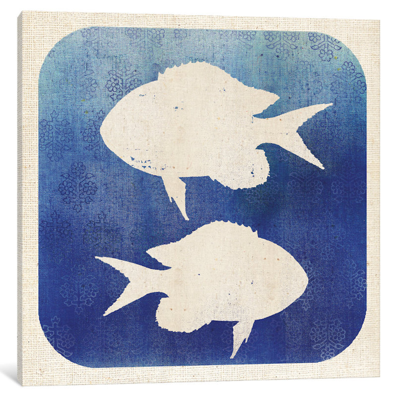 «Watangle Fish», reproduction d'impression sur toile, H 37 po x l 37 po x P 1,5 po, Toile tendue, Pas de tapis