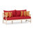 Paulet 4 Piece Sofa Seating Seating Group With Sunbrella Cushion Covers-664092858