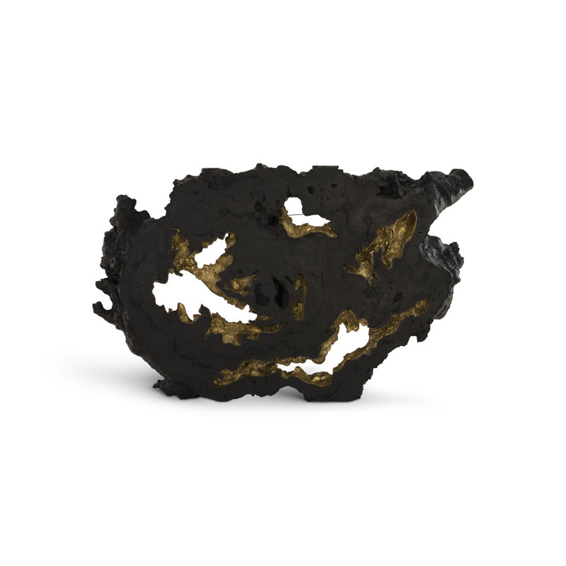 Cast Naturals Burled Root Wall Décor, Black/Gold
